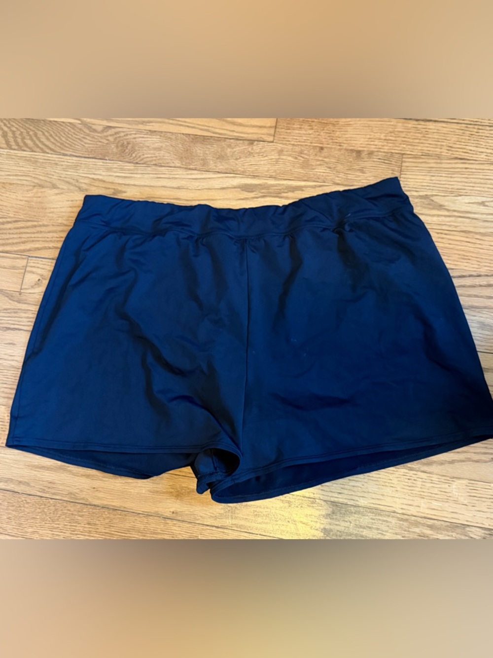 Lands’ End Women’s Plus Size 20W Navy Swim Shorts Bottoms Lined